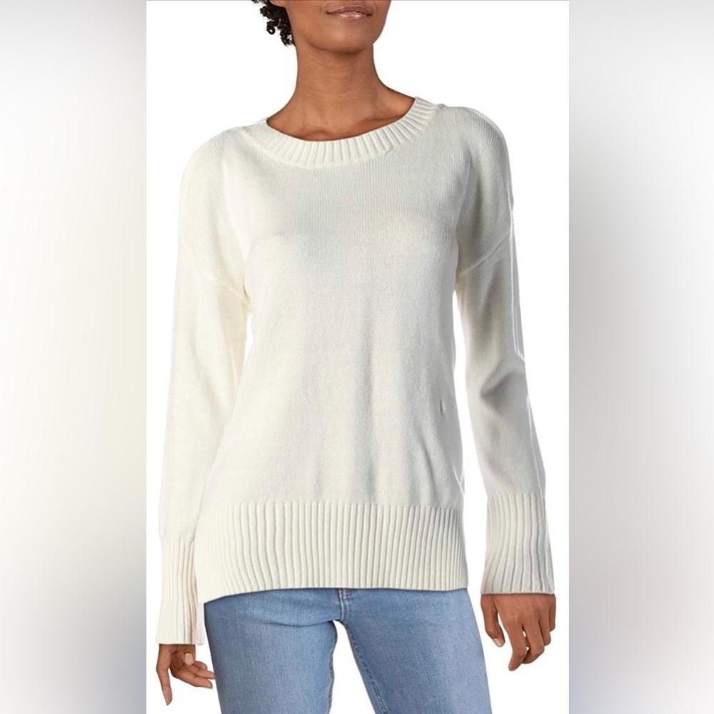 BCBGMAXAZRIA off white cold shoulder sweater size small NWT